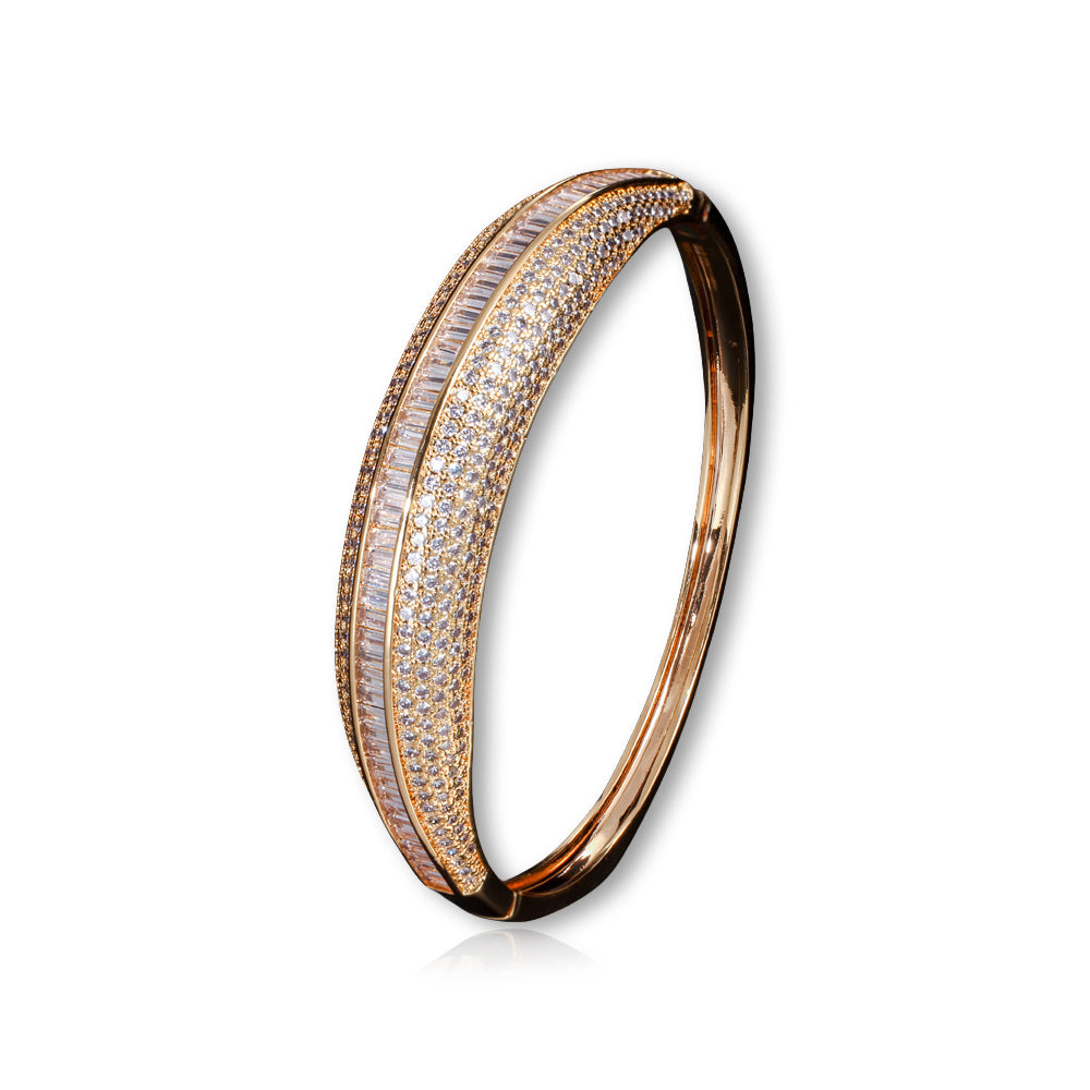 Gilded Majesty Pavé Bangle