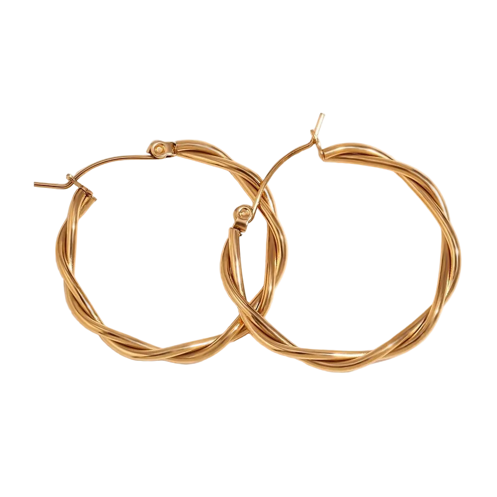 Contour Twist Hoops