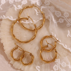 Contour Twist Hoops
