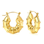Ripple Gold Hoops