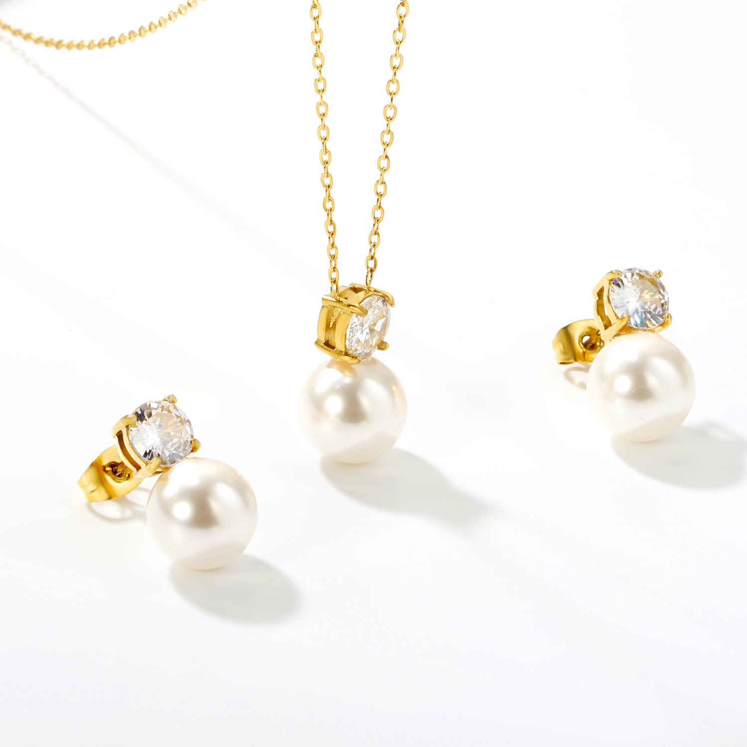 Gilded Pearl Drop Set