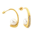 Valencia Pearl Crescent Earrings