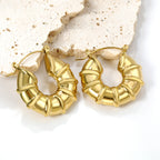 Ripple Gold Hoops