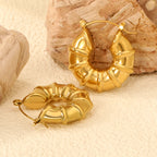 Ripple Gold Hoops
