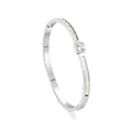 Opal Glow Bangle Silver