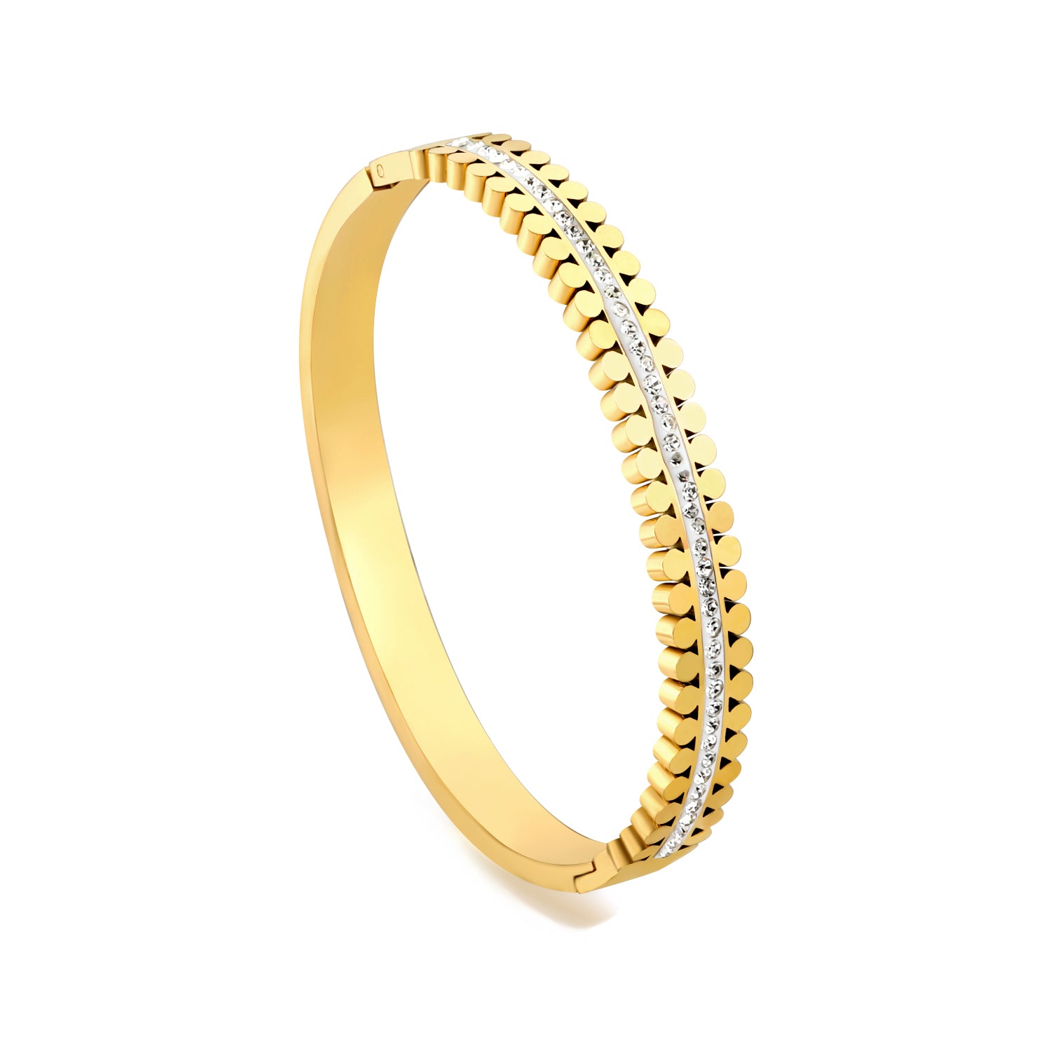 Glistening Gold Zircon Bangle