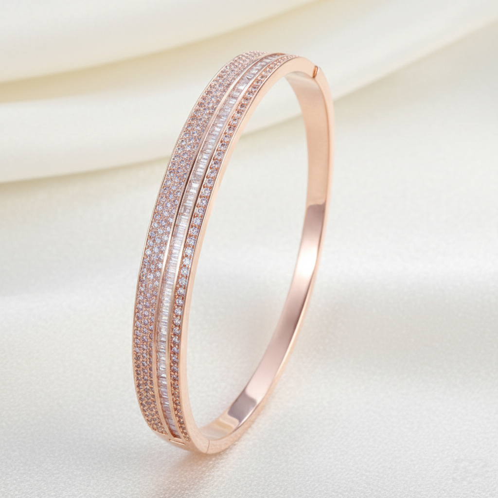 Midnight Rose Pavé Bangle