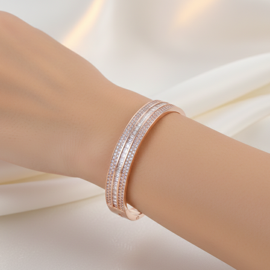 Midnight Rose Pavé Bangle