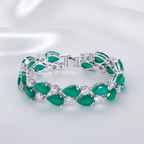 Emerald Radiance Teardrop Bracelet