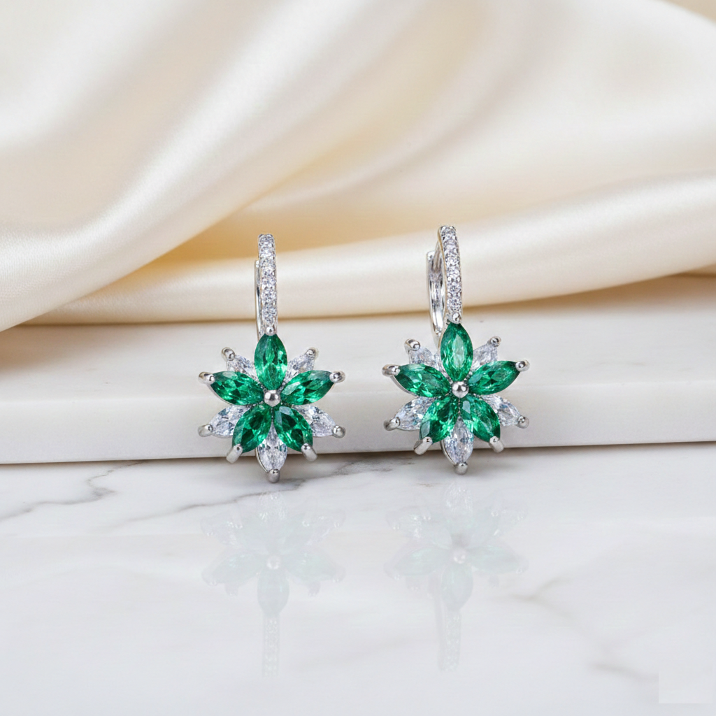 Blossom Earrings Green