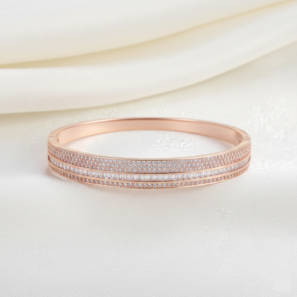 Midnight Rose Pavé Bangle