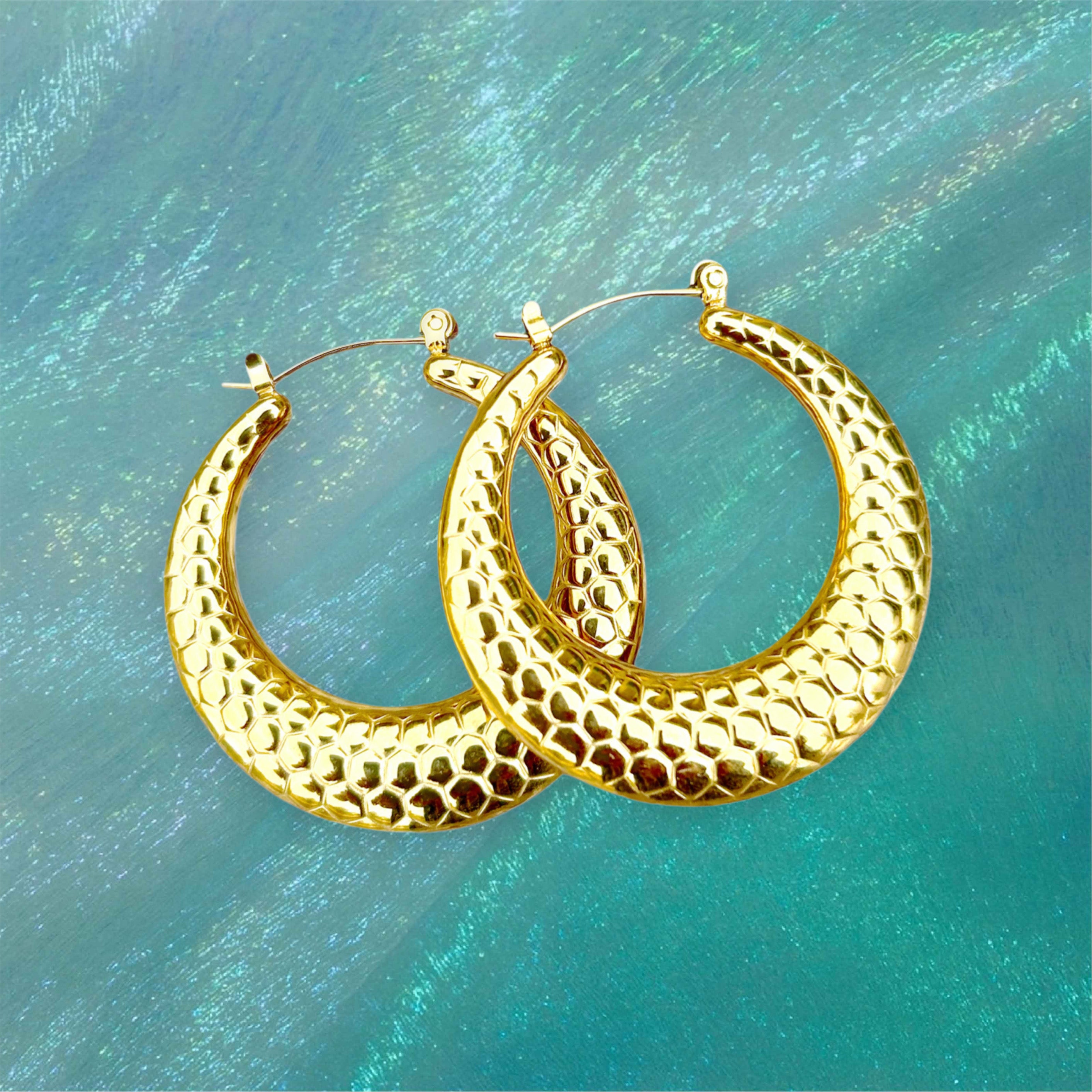 Honeycomb Luxe Hoops