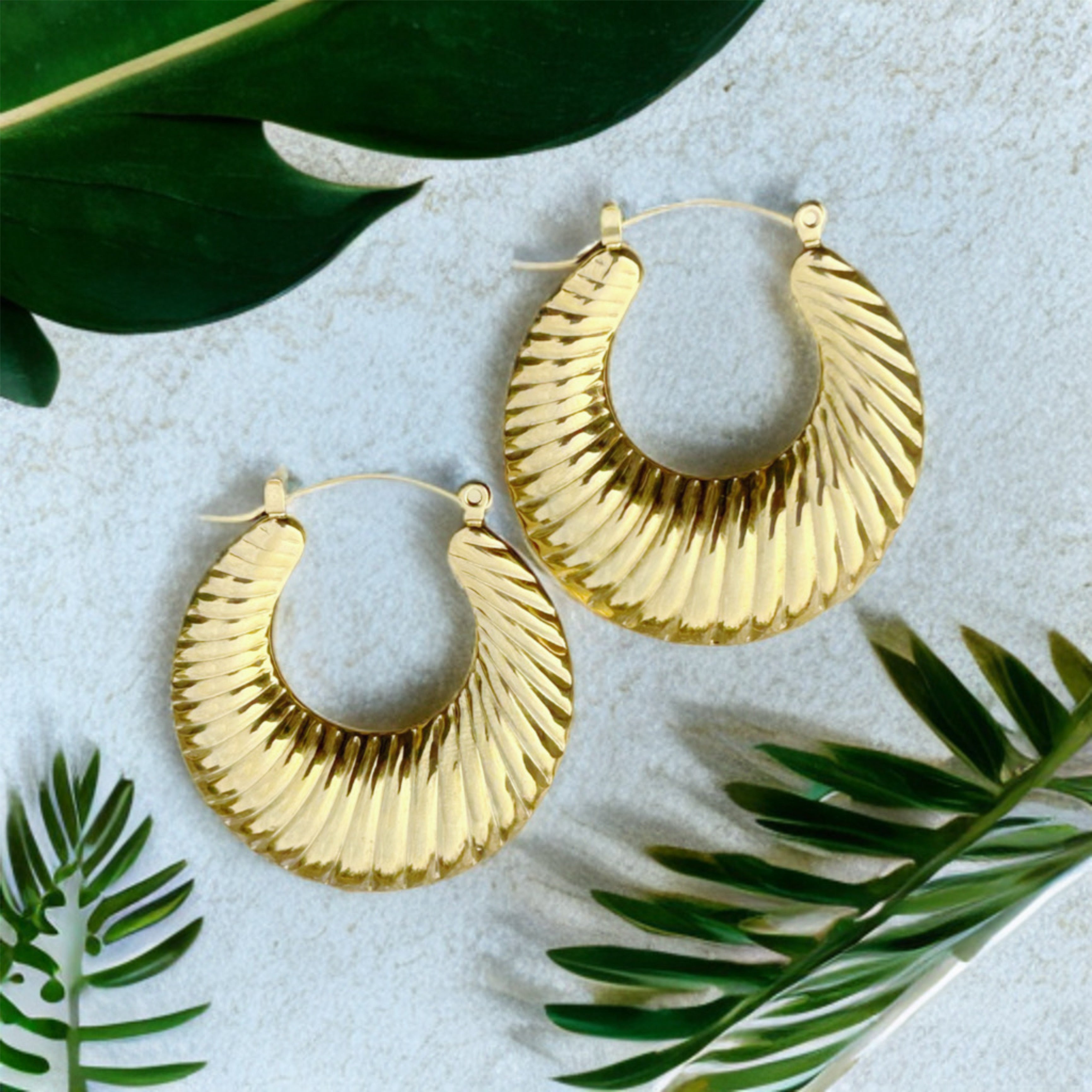 Golden Tide Hoops