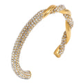 Zircon Twisted Cuff Bangle