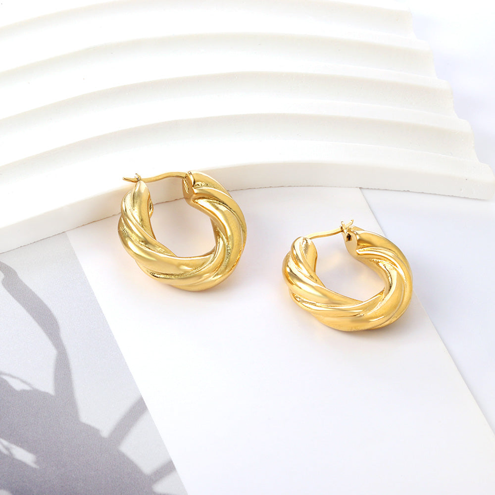 Classic Twist Gold Hoops