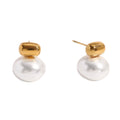 Golden Cloud Pearl Studs