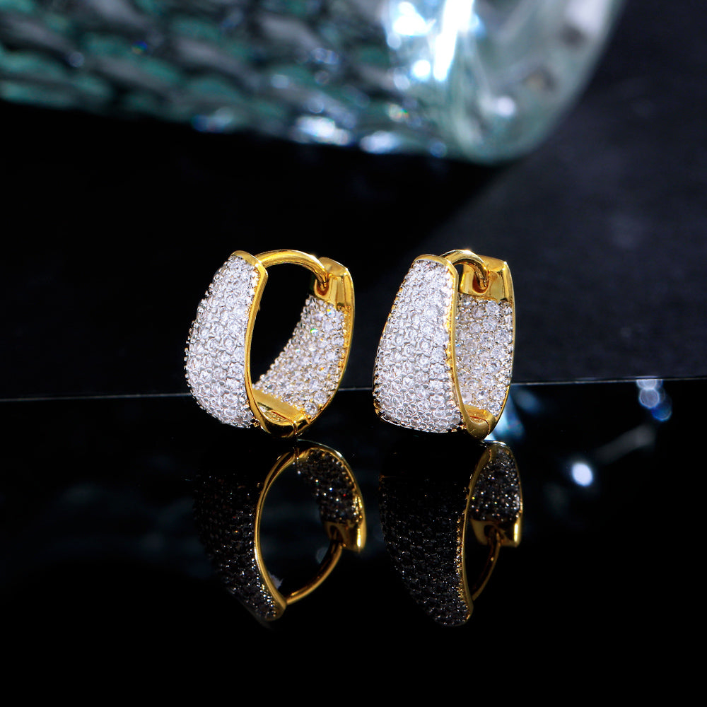 Mini Luxe Pavé Huggies