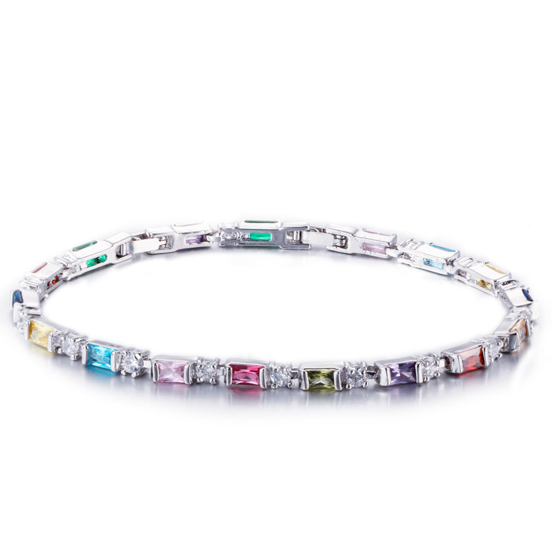 Multi Coloured Tennis Bracelet