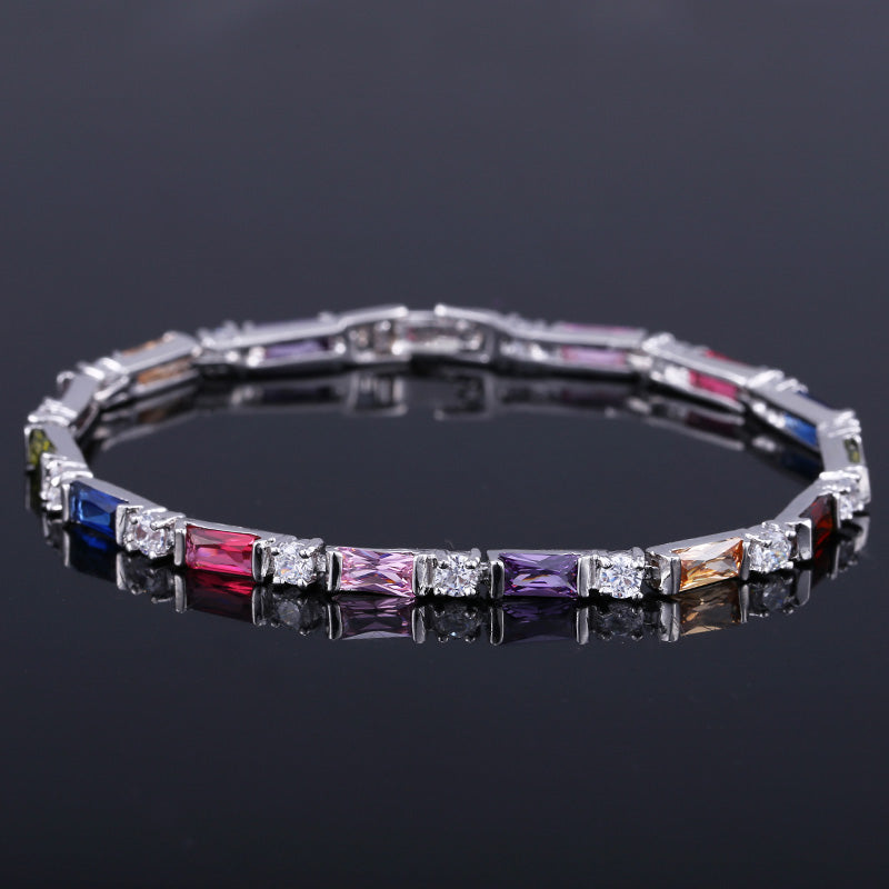 Multi Coloured Tennis Bracelet