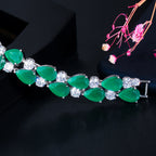Emerald Radiance Teardrop Bracelet