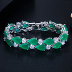 Emerald Radiance Teardrop Bracelet