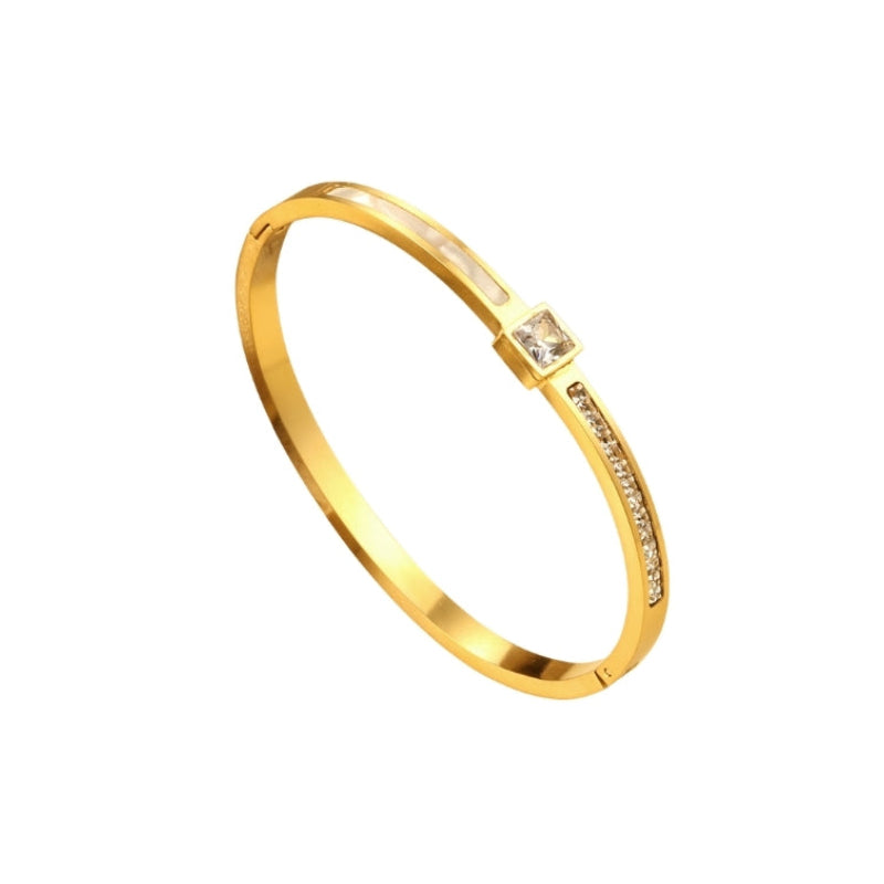 Opal Glow Bangle Gold