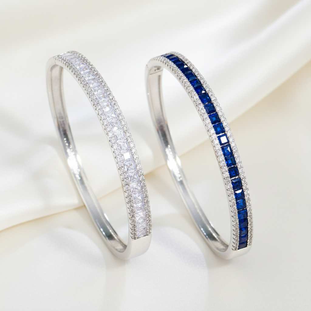 Royal Pavé Bangle White