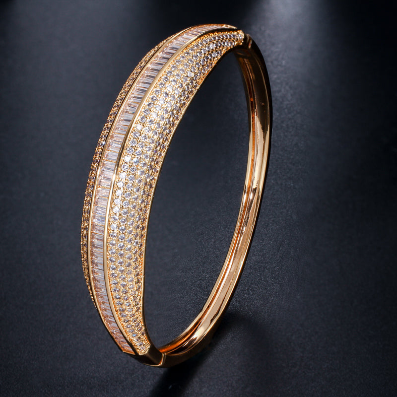 Gilded Majesty Pavé Bangle