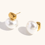 Golden Cloud Pearl Studs