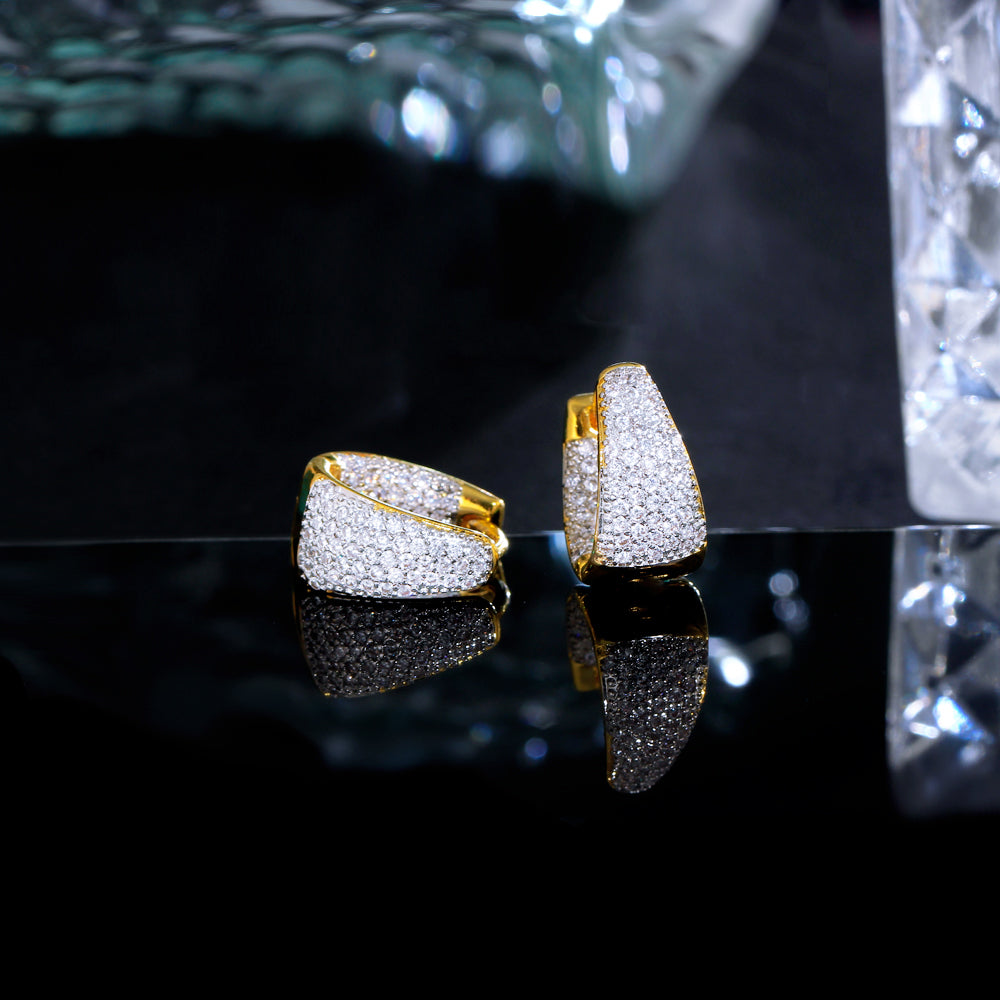 Mini Luxe Pavé Huggies